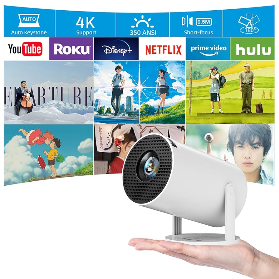 Amazon.com: [180°Adjustable Stand] Smart Mini Projector with
